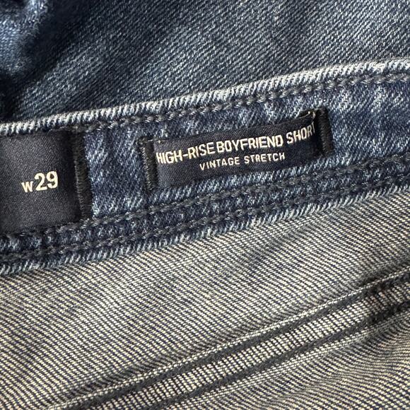 Hollister JRS SZ 9 High-Rise Boyfriend Jean Shorts Button-Fly Distressed Frayed - Picture 7 of 10